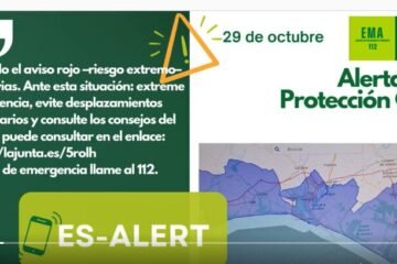 La Junta de Andalucía envía alerta masiva a los móviles de los municipios costeros de Huelva ante el riesgo de inundaciones