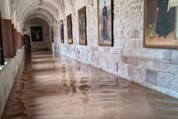 El desbordamiento del Duero inunda el Monasterio de Santa María de la Vid: Bien de Interés Cultural del siglo XII