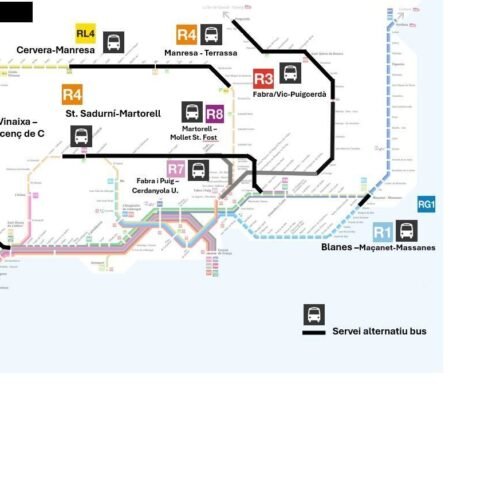 Rodalies arranca la semana con cortes en 10 puntos