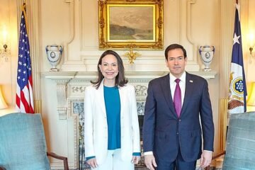 Rubio recibe a Machado tras prometer que Venezuela tendrá una transición completa