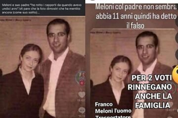 Meloni y la falsa foto con el ‘padre’: la verdad tras la imagen con que la acusan de mentir sobre su infancia