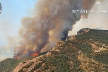 La amenaza del fuego obliga a trasladar restos óseos del monasterio de San Juan de la Peña en Huesca