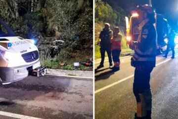 Doble tragedia: fallecen dos jóvenes leoneses tras un accidente de tráfico con vuelco en Asturias