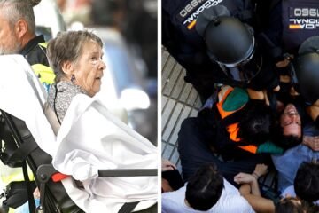 Crónica visual del desahucio de Maricarmen: de la acampada de activistas a su desalojo en camilla