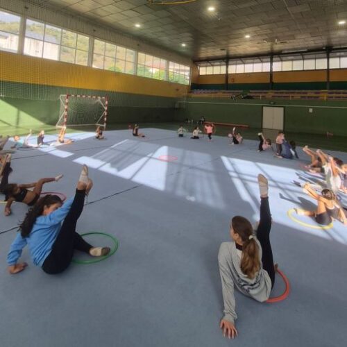Gran acogida de las jornadas de puertas abiertas de gimnasia rítmica en Villablino
