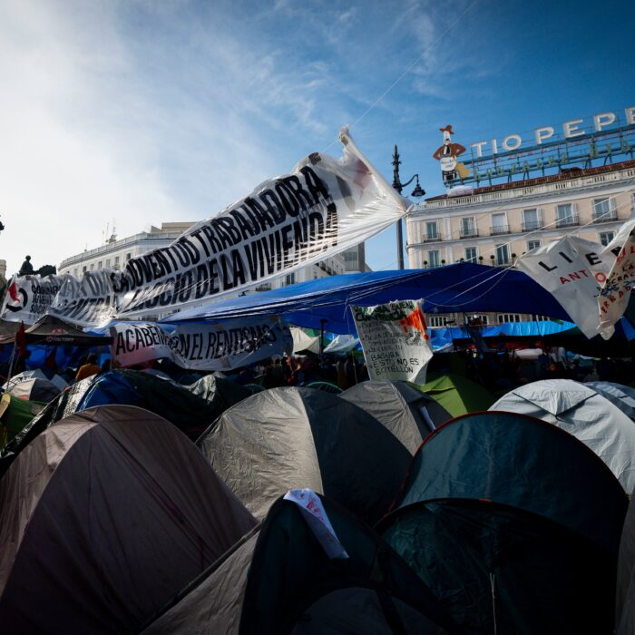 Los acampados en Sol deciden quedarse aunque parte del Sindicato de Inquilinas anuncia su salida progresiva